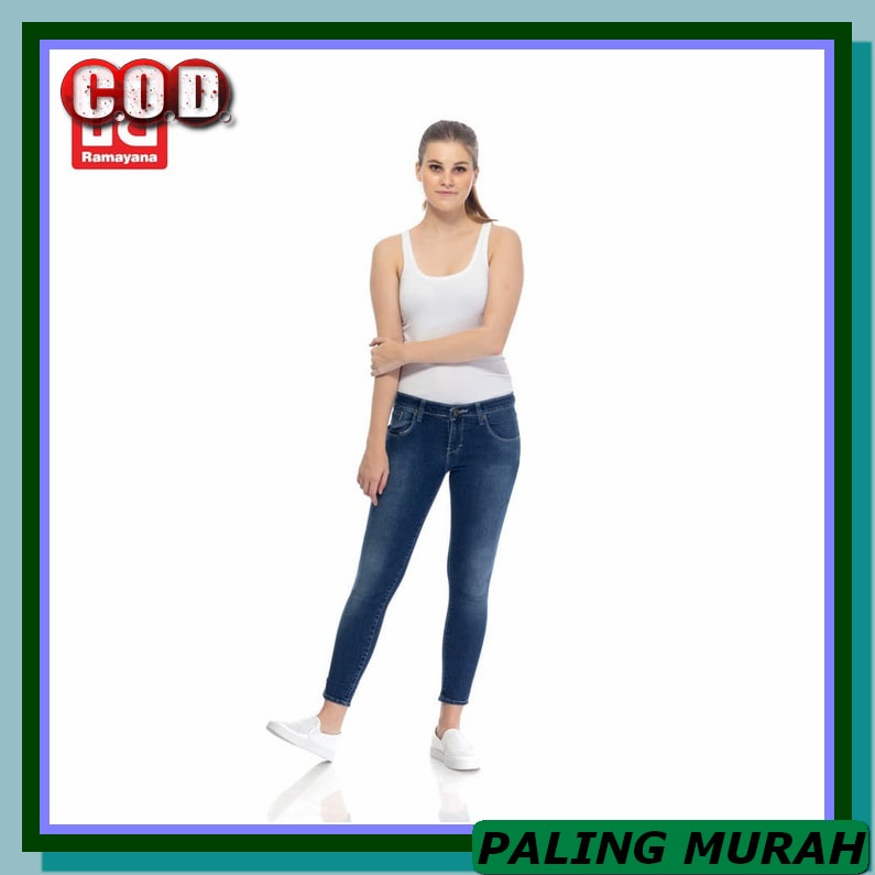 Mg Celana Jeans Wanita Terbaru Longgar Kulot Gianna Denim Buttone CR660 Ramayana - Jj Jeans - Celan