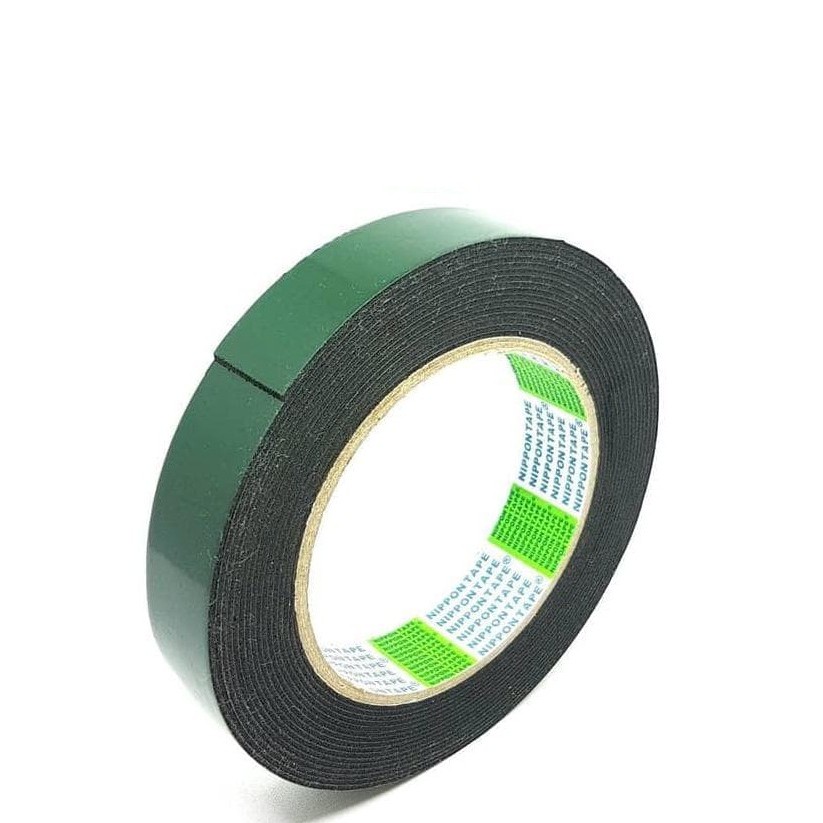 Nippon Tape Double Tape Foam 1 inch x 5m Double Tape hijau busa 3M