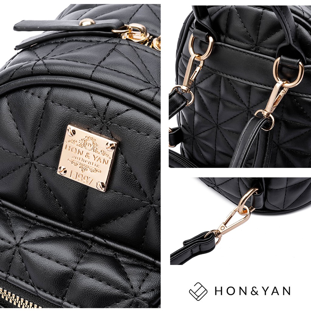 [HONYAN] Tas Ransel Wanita Import Backpack Mini Cewek Stylish Korea - Janet Backpack-6