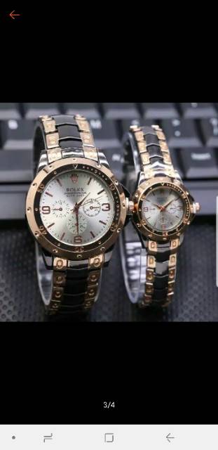 jam tangan rolex couple kombinasi + BOX sudah sepasang