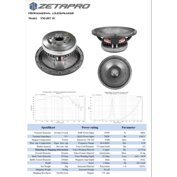 spiker ZETAPRO smart 10 inch murah