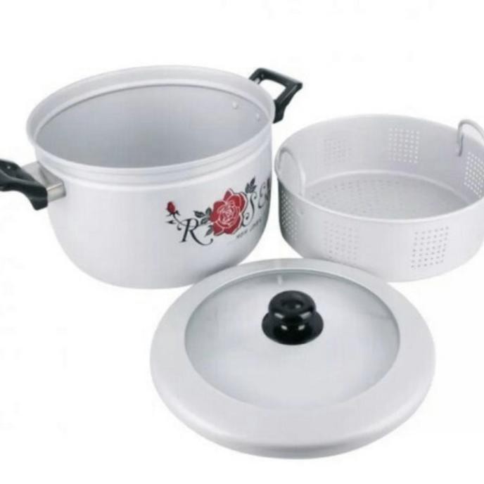 Panci kukusan maspion 37cm panci steamer tutup kaca
