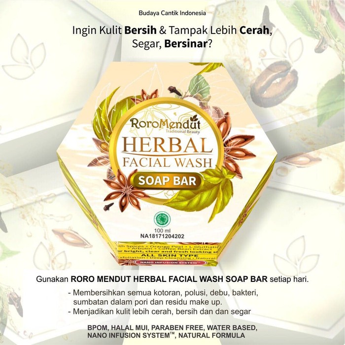 HERBAL FACIAL WASH BAR Roro Mendut