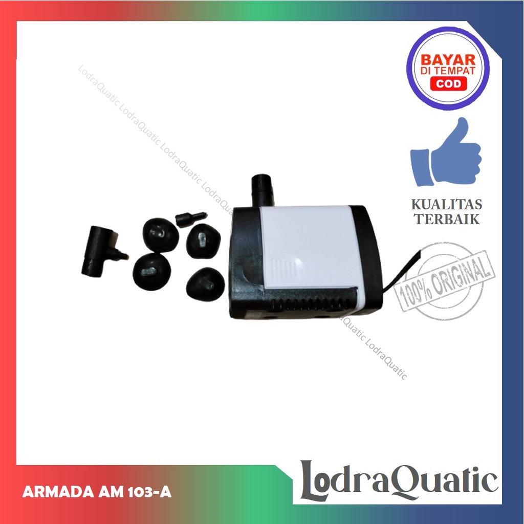 PROMO MURAH ARMADA 103 POMPA KOLAM IKAN ARMADA 103 NAIK 1,6 METER POMPA AIR HIDROPONIK POMPA KOLAM KECIL POMPA AQUARIUM BESAR FILTER AQUARIUM FILTER KOLAM IKAN KOI FILTER POMPA AIR LAUT MARINE POMPA 2000 LITER PER JAM