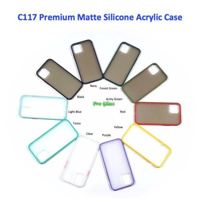 C117 Iphone 12 Mini Premium Matte Acrylic Silicone Hybrid Case