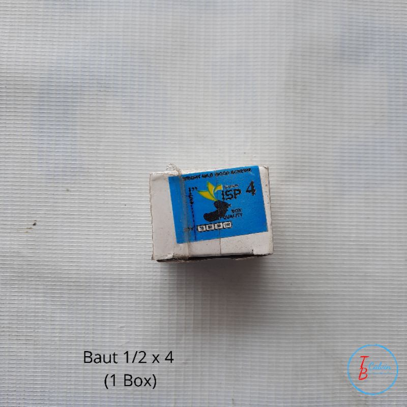Sekrup Kayu 1/2 x 4 inch (1,2 cm) 1 dus