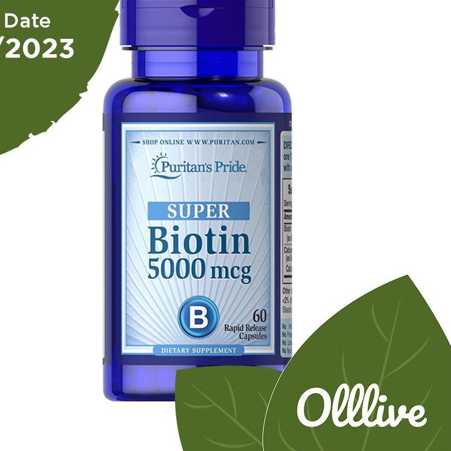 [ Flash Sale ] Puritan Biotin 5000 mcg 60 Capsules - Terbaik