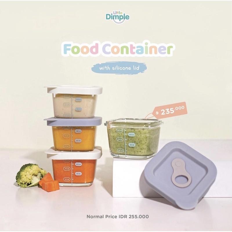 Little Dimple Mini Food Container Baby Food Container 130ml 160ml 240ml