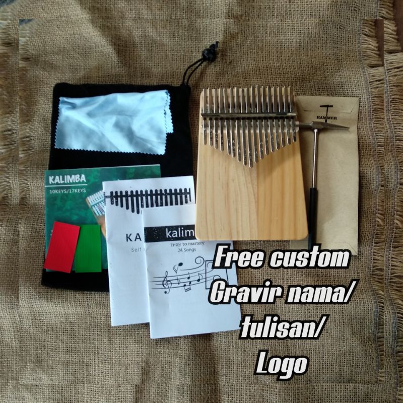 kalimba flat 17 keys, bisa ukir custom nama/tulisan by kalimba muria,satra kalimba satra
