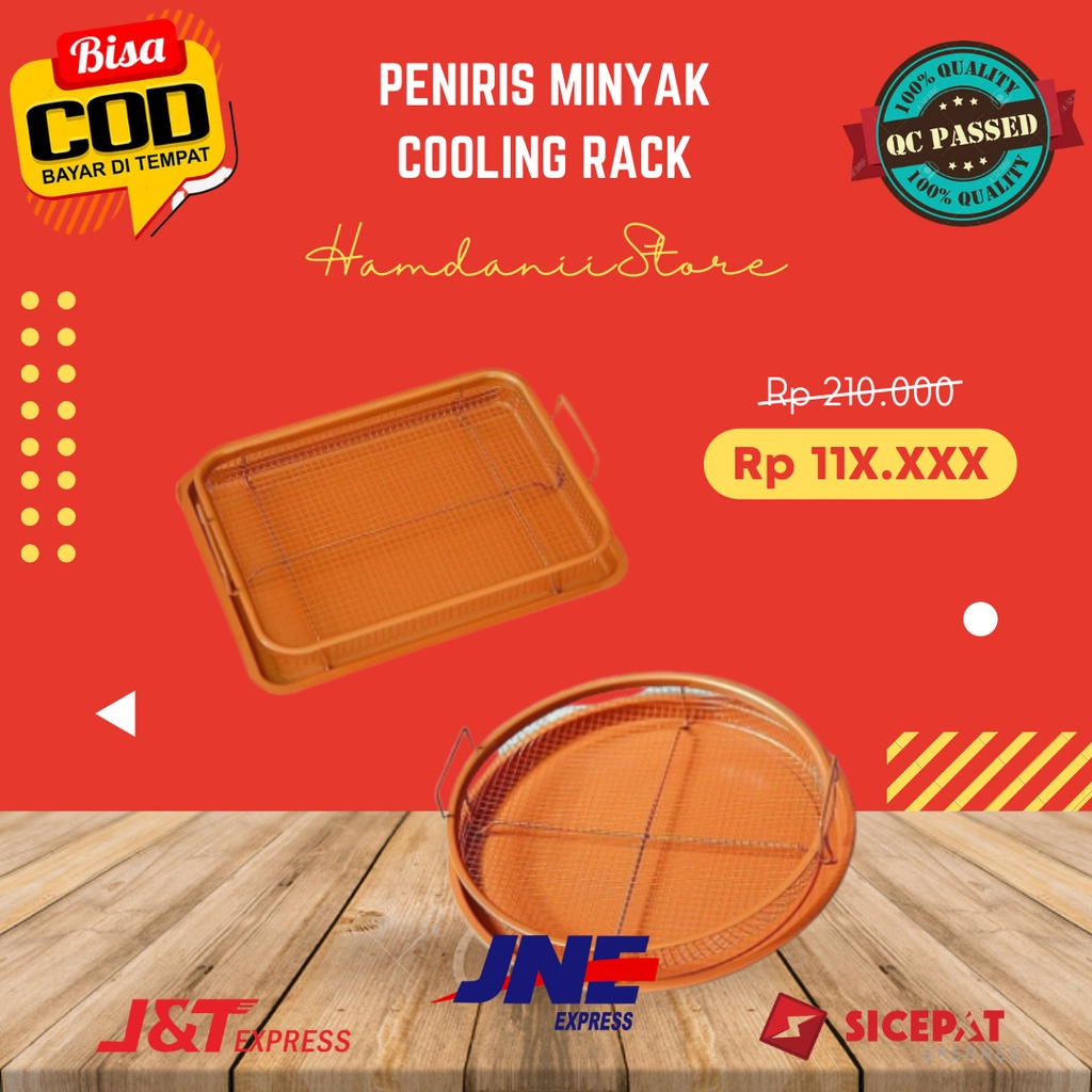 Cooper Crisper Tray Oven Tray Peniris Minyak Cooling Rack