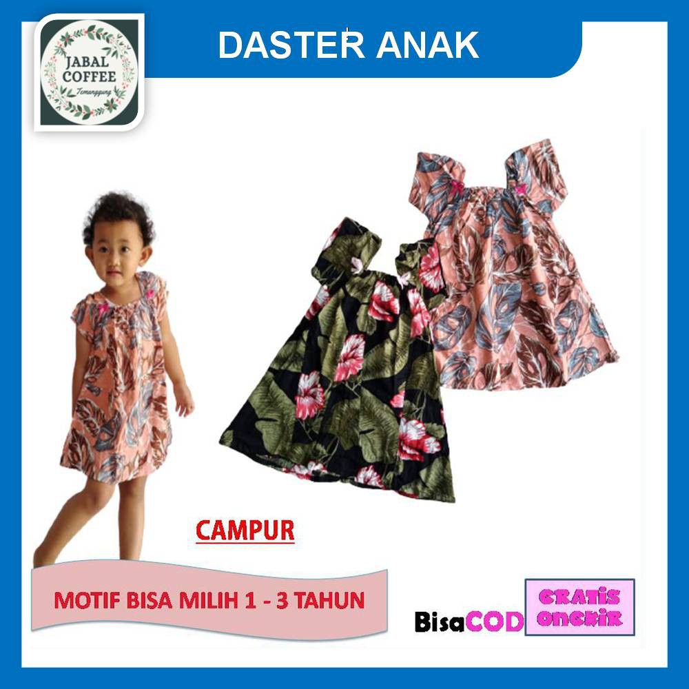 Daster Sambung Yukensi Anak Cewek / Daster Anak 1 - 3 Tahun / Dress Anak Perempuan Murah Motif J3