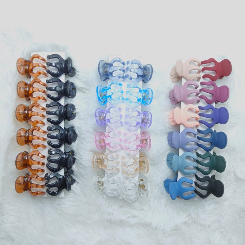 [JEPIT RAMBUT] [12PCS] JEPIT JEDAI MINI 2cm Bening Warna Tebal | SJ74