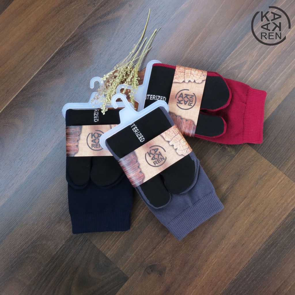 Kakaren Kaos Kaki Telapak Hitam &amp; Polos Dewasa Ankle