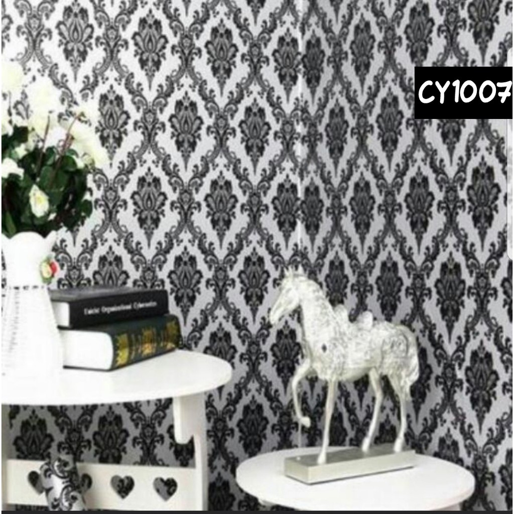 Wallpaper Dinding Motif Salur Wallpaper Stiker Motif Batik Bunga Wallpaper Stiker Dinding 45Cm X 9Mzzt