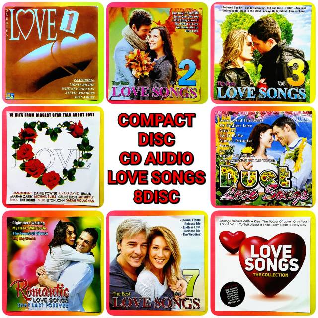 KASET CD AUDIO MUSIK LAGU LOVE SONG GOLDEN SWEET MEMORIES-COMPACT DISC BISA BUAT AUDIO MOBIL 8 DISC