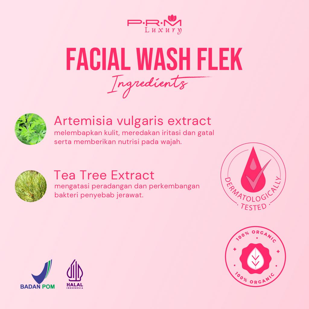 FACIAL WASH FLEK PRM BPOM/sabun wajah/sabunwajahglowing/pembersihkomedo/bpom/glowing/facialwash/PRMLuxury