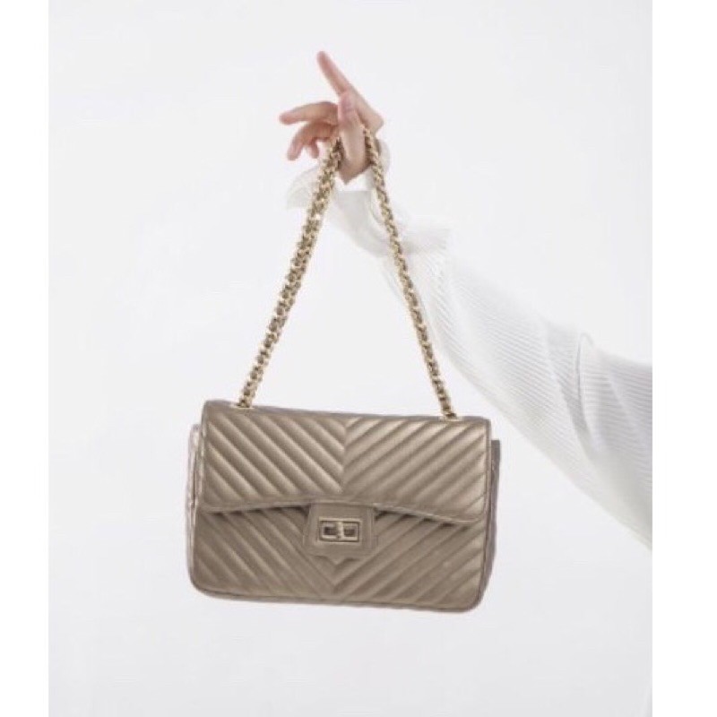 Local Id Boston Chevron bag - Gold
