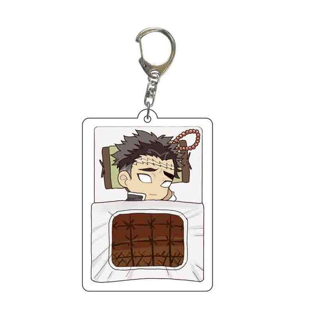 Lanfy Demon Slayer Gantungan Kunci Zenitsu Hadiah Kimetsu No Yaiba Inosuke Kyoujurou Giyuu Key Ring