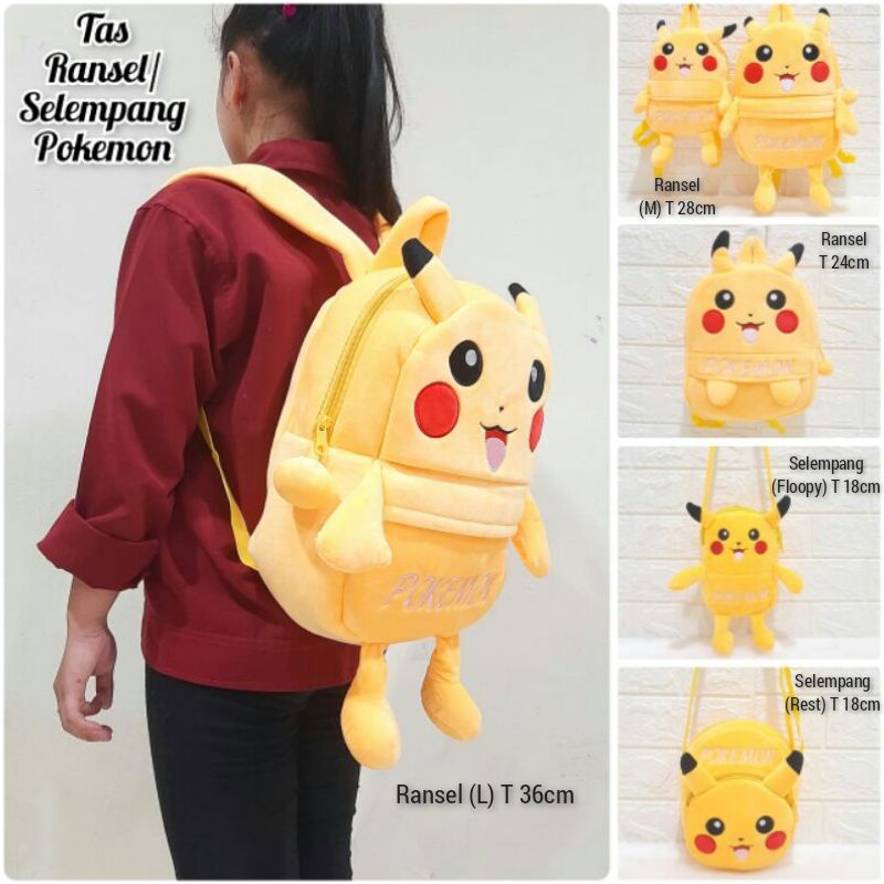 Tas Ransel Pokemon Tas Selempang Pikachu Tas Anak Pokemon Tas Boneka