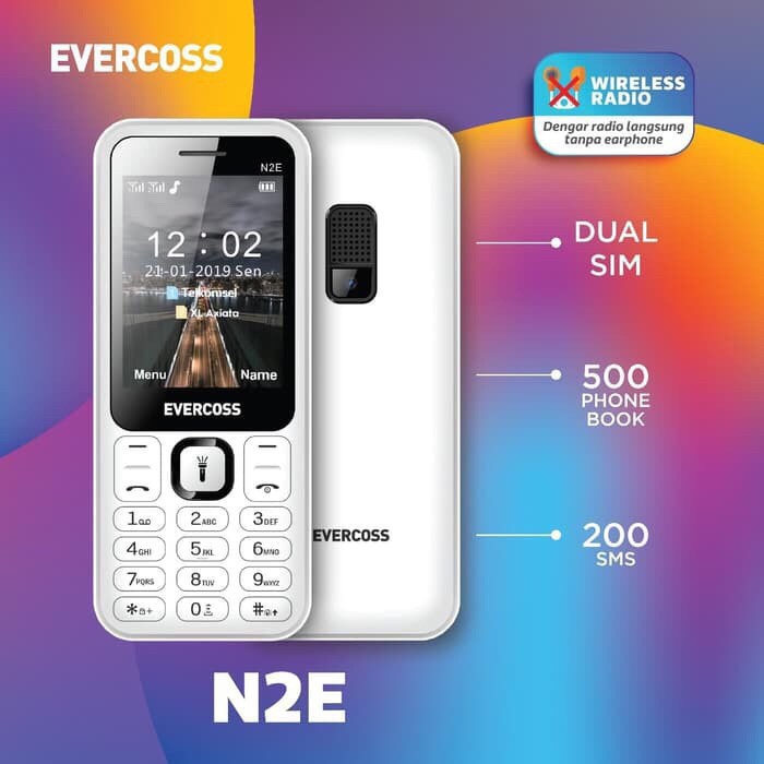 EVERCOSS N2E FEATURE PHONE GARANSI RESMI EVERCOSS