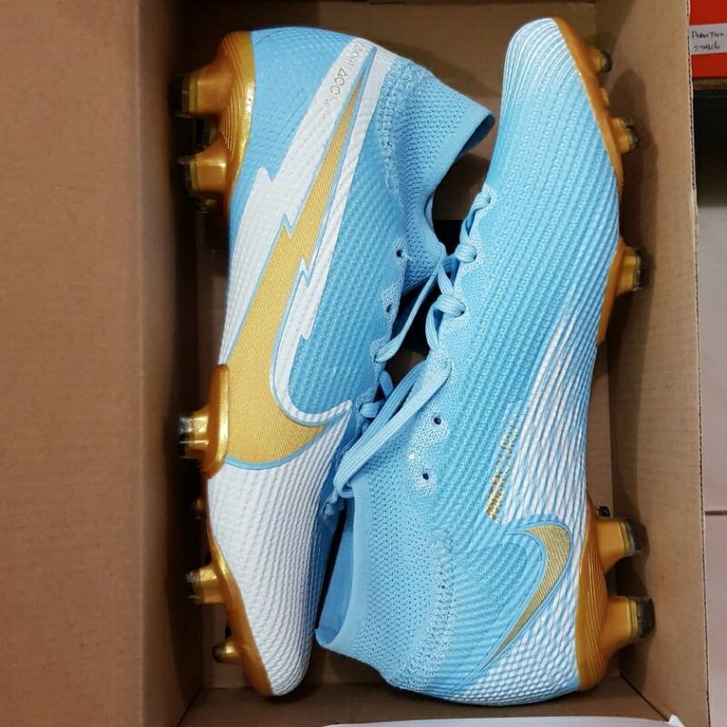 Sepatu Bola Nike Mercurial Superfly VII Elite Biru Gold Fg