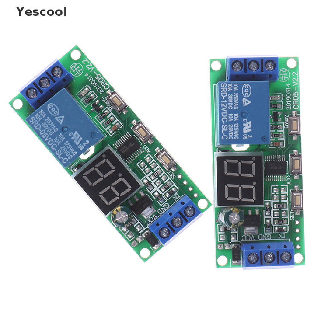 Yes Modul relay timer delay digital Multifungsi dc5v12v24v