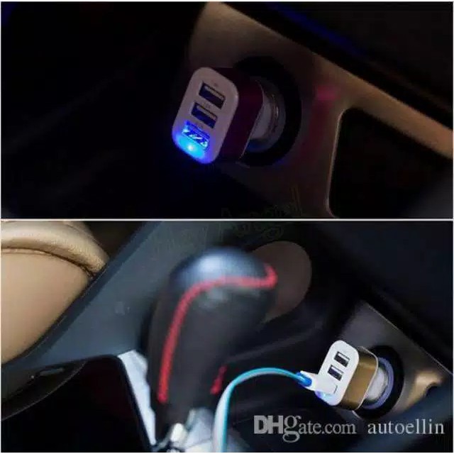 Charger Mobil dan Motor 3 Ports