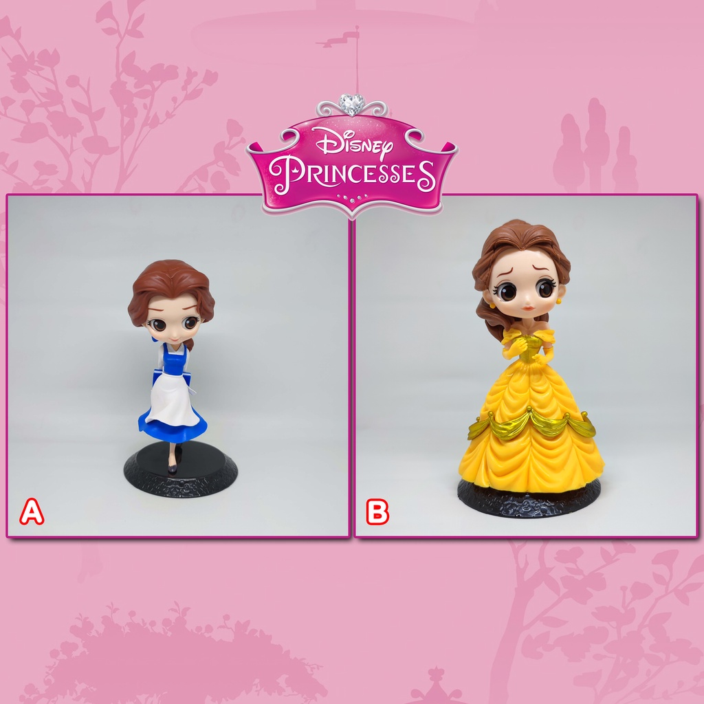 BELLE BEAUTY AND THE BEAST PRINCES DISNEY QPOSKET ACTION FIGURE TOPPER MAINAN PAJANGAN