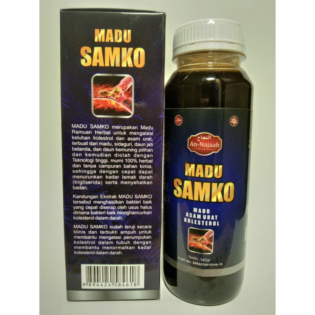 Madu Samko Madu Asam Urat Kolesterol 330 Gram | GRATIS 1 SACHET JAHE MERAH AMH