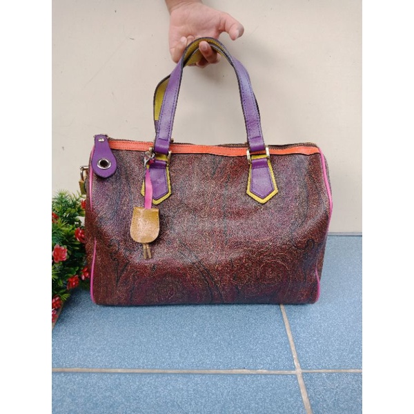 HABDBAG SPEEDY ALA ETRO CORAK BATIK ETNIK,  TAS SPEEDY KULIT,  PRELOVED TAS SPEEDY,  SPEEDY KULIT,  
