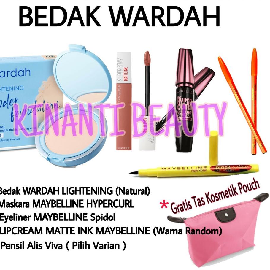 ⇾ Paket Kosmetik Wanita Lengkap Murah 1 Paket 5 in 1 Bedak Wardah Paket Kecantikan Hemat ㅽ