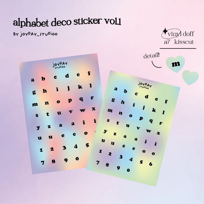 

Alphabet sticker sheet deco♡(◍•ᴗ•◍)✧*。/alphabet deco/sticker deco photocard