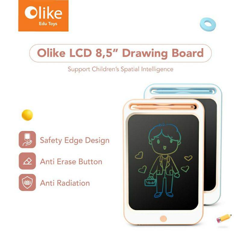 

Olike LCD Drawing Board 8.5' / Papan Tulis Digital/ Garansi Resmi