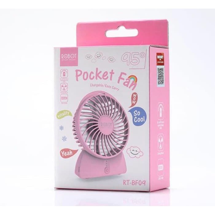 Kipas Angin Listrik Elektrik Vivan Robot BF09 Mini Pocket FAN RT-BF09