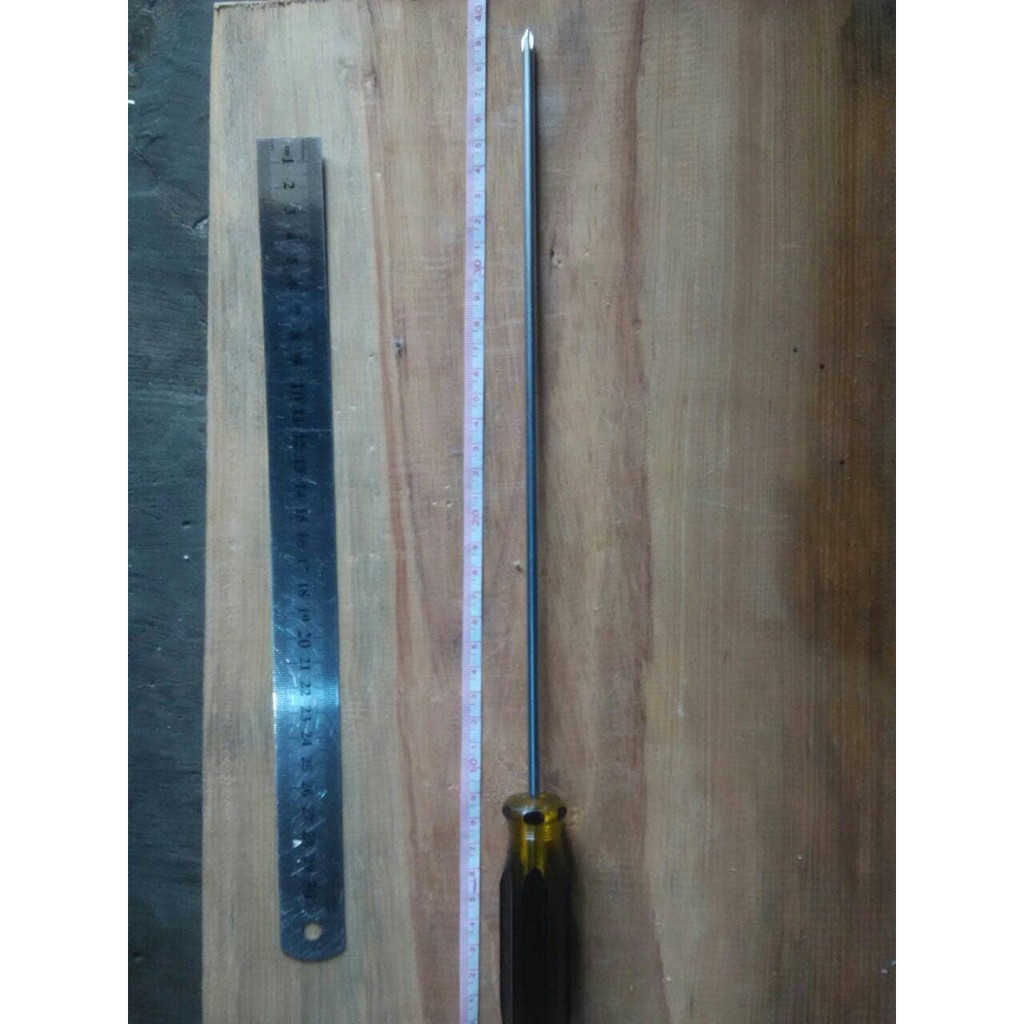 Obeng Sedang 5*300mm (+) Plus Panjang 30cm 12&quot; 12 inch Magnet