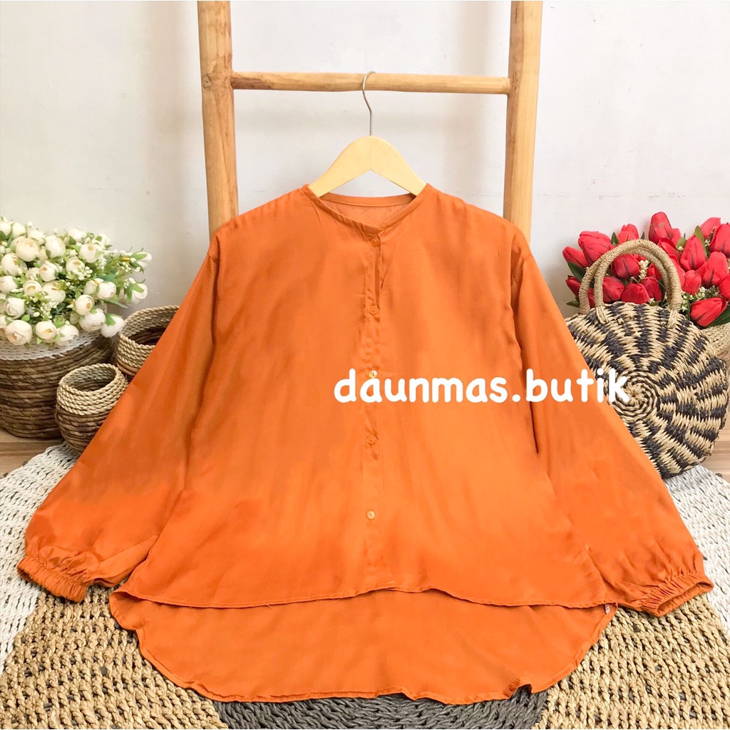 1KG MUAT 5PCS | LOISE BLOUSE BALONA RAYON JUMBO PINGUIN BLOUSE VISCOSE PREMIUM HITS OOTD SELEBGRAM-LOISE TERACOTTA