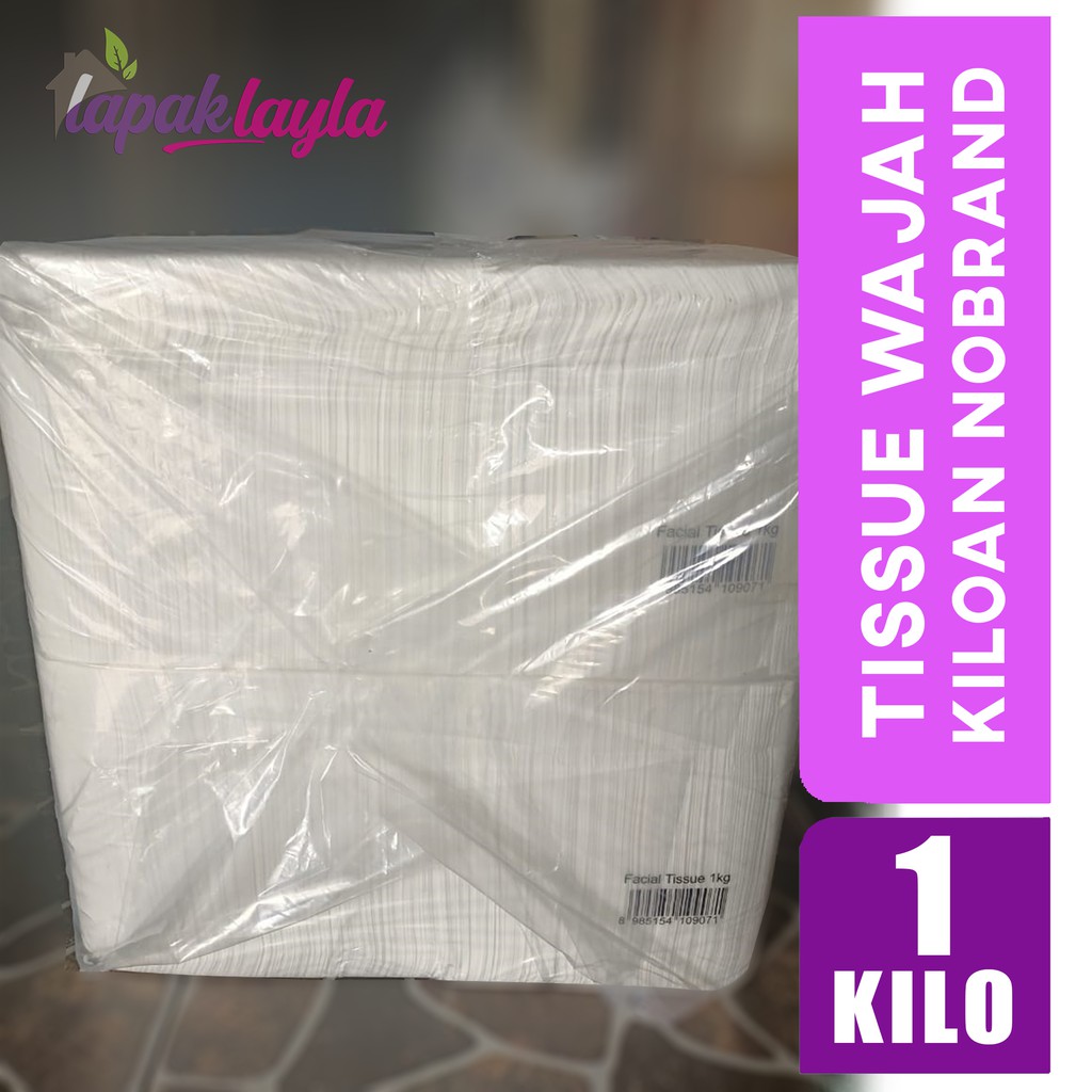 TISSUE WAJAH KILOAN NO LABEL MURAH 1 KILOGRAM