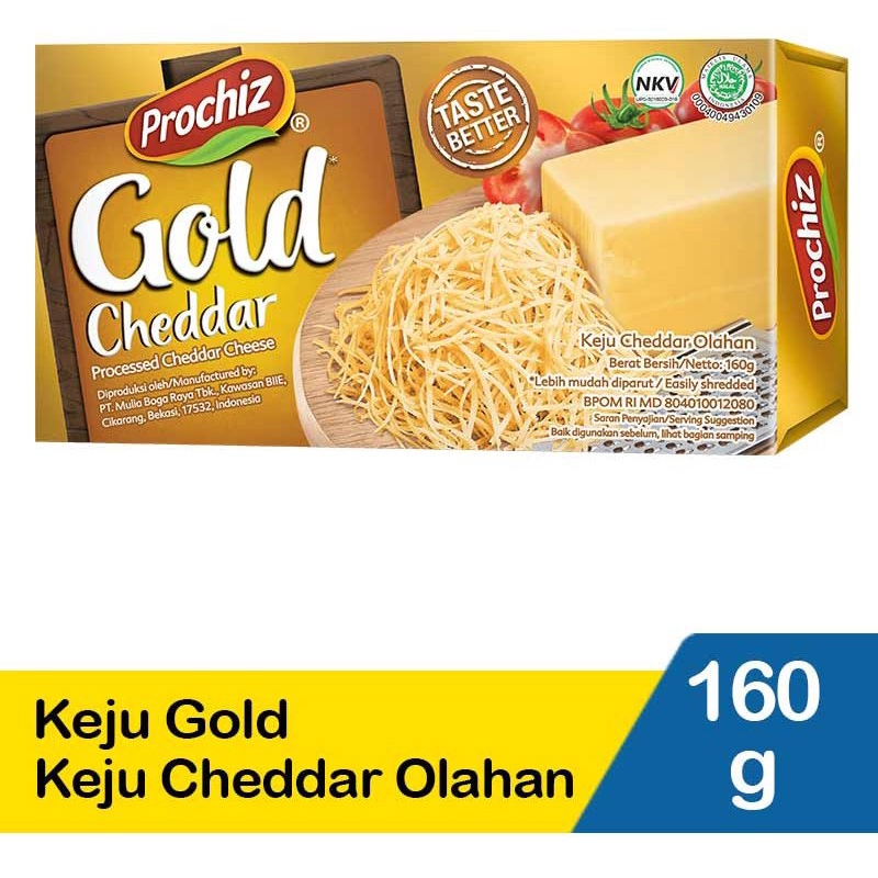 

Keju Parut Prochiz Gold Cheddar 160 Gram