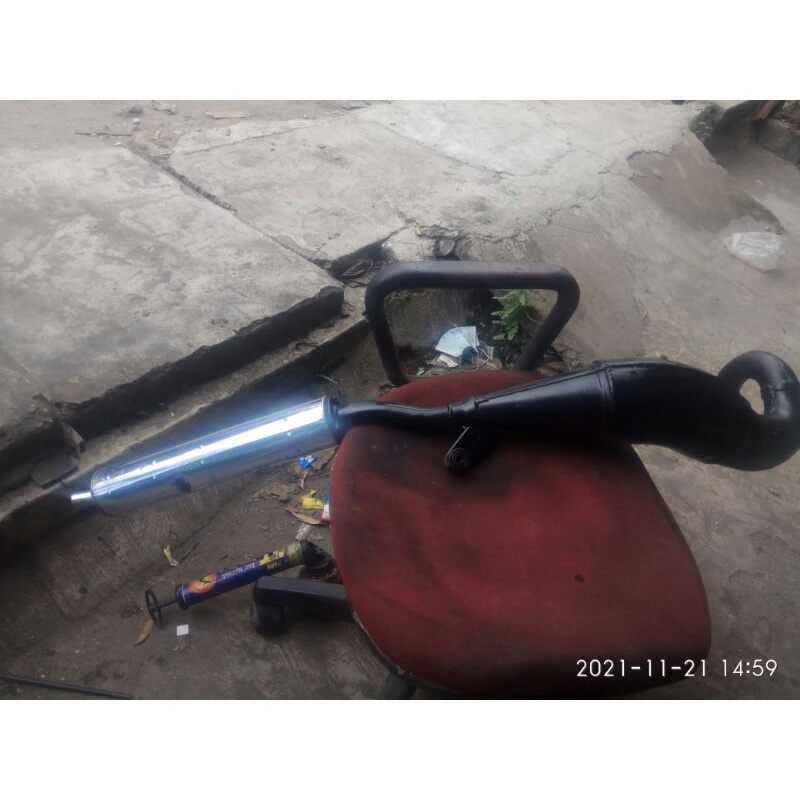 knalpot standar ninja r KISS 150 orsinil