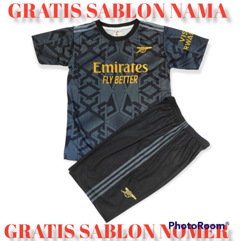 SETELAN JERSEY BOLA ARSENAL/GRATIS SABLON NAMA DAN NOMER PUNGGUNG/