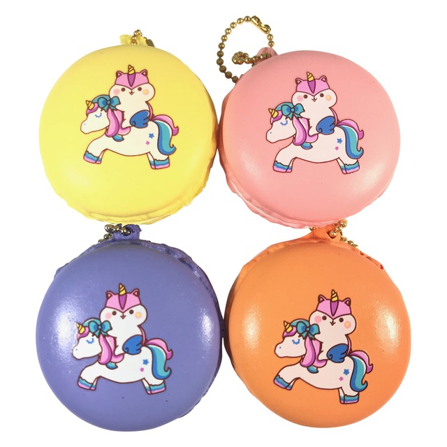 PROMO SQUISHY LICENSED poli riding unicorn macaron by popular boxes