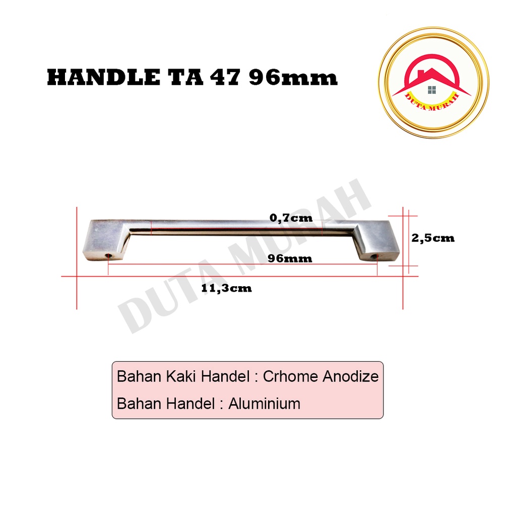 Tarikan Laci/Lemari TA 47 96 cm ( 1 pcs) / Tarikan Handel Laci/Lemari Kwalitas Terjamin Bagus