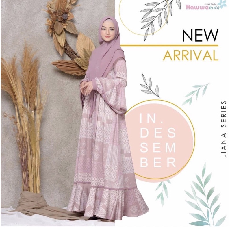 Hawwa Aiwa liana series gamis set Preloved