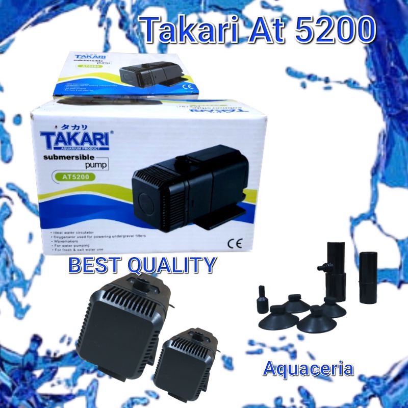 Mesin pompa Aquarium Kolam TAKARI AT5200 2800L/H Waterpump Best Quality