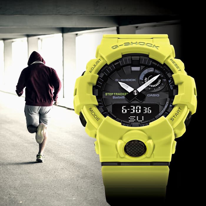 Jam Tangan Pria Casio G-Shock GBA-800 9A Yellow Ori BM