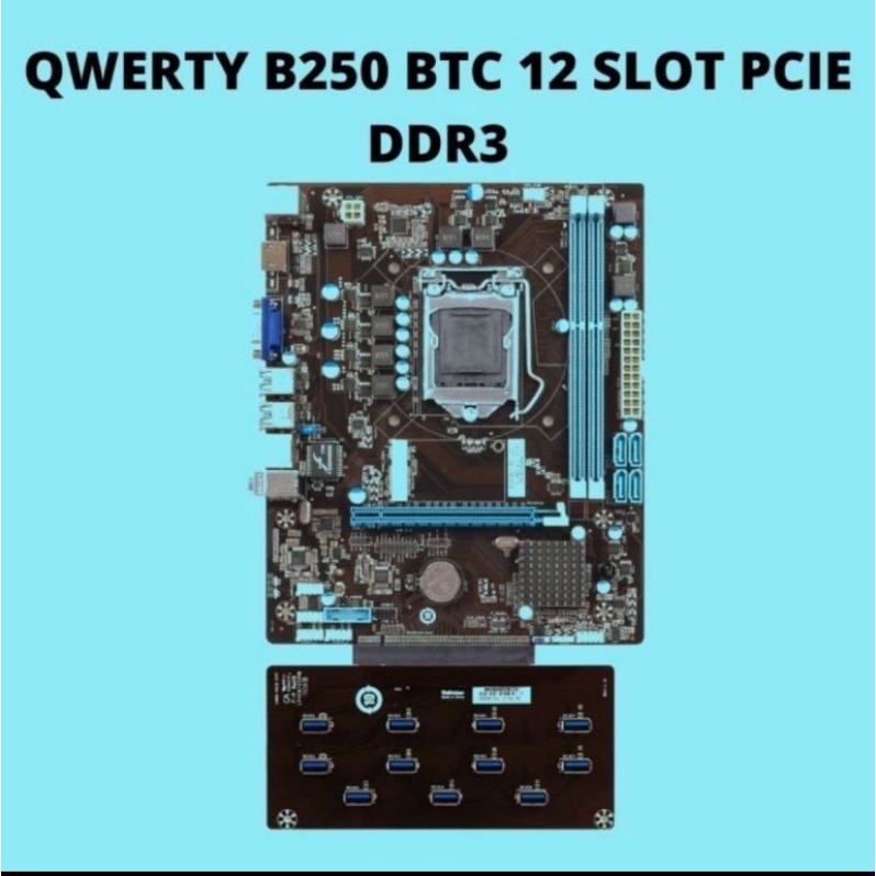 MOTHERBOARD QWERTY B250 MINING PAKET PROC+RAM