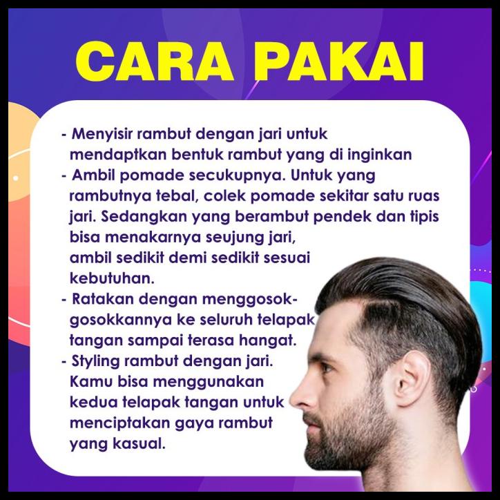 Water Based Natural Pomade Pomade Vanilla Minyak Rambut Styling Gel