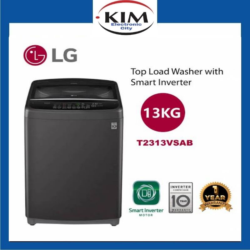 LG T2313VSAV Mesin Cuci Top Loading Smart Inverter LoDecibel 13KG