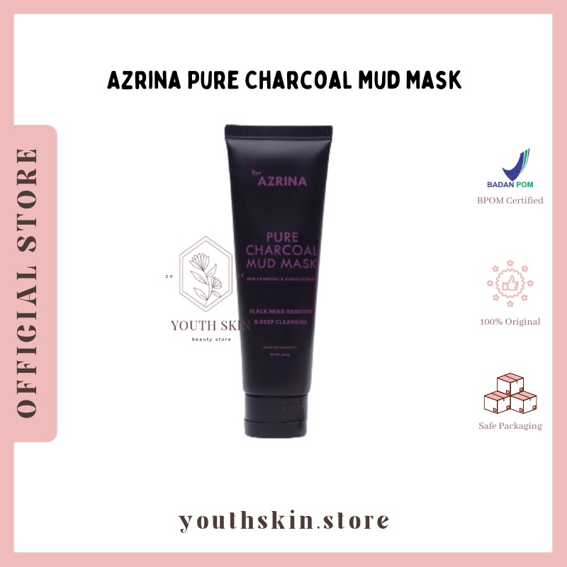 Azrina Pure Charcoal Mud Mask | Azrina Masker Lumpur mencerahkan