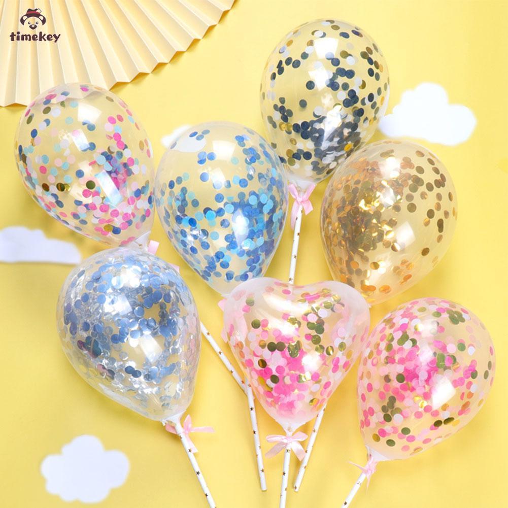 CONFETTI Tk Balon Transparan Bentuk Hati Ukuran 5inch Untuk Dekorasi Pesta Ulang Tahun/Pernikahan